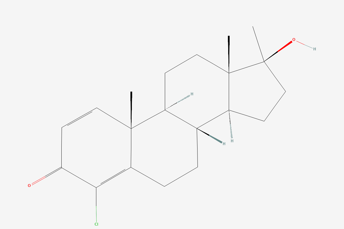Chlorodehydromethyltestosterone 2D chemical structure