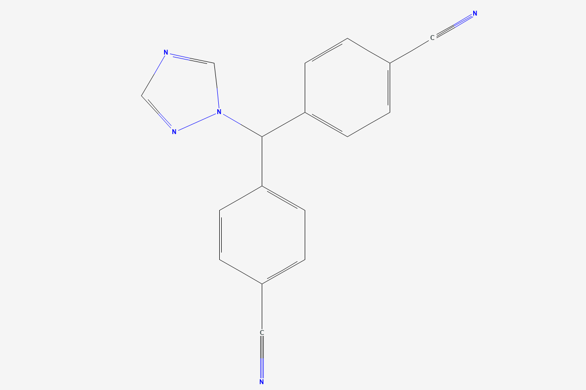 Letrozole 2D chemical structure